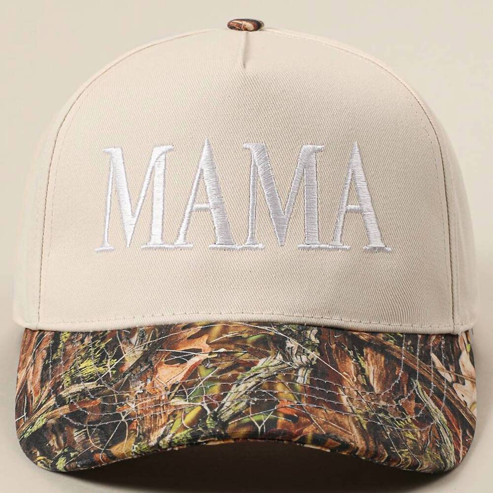 NEW FASHION CITY women's mama embroidery trucker hat in camo
